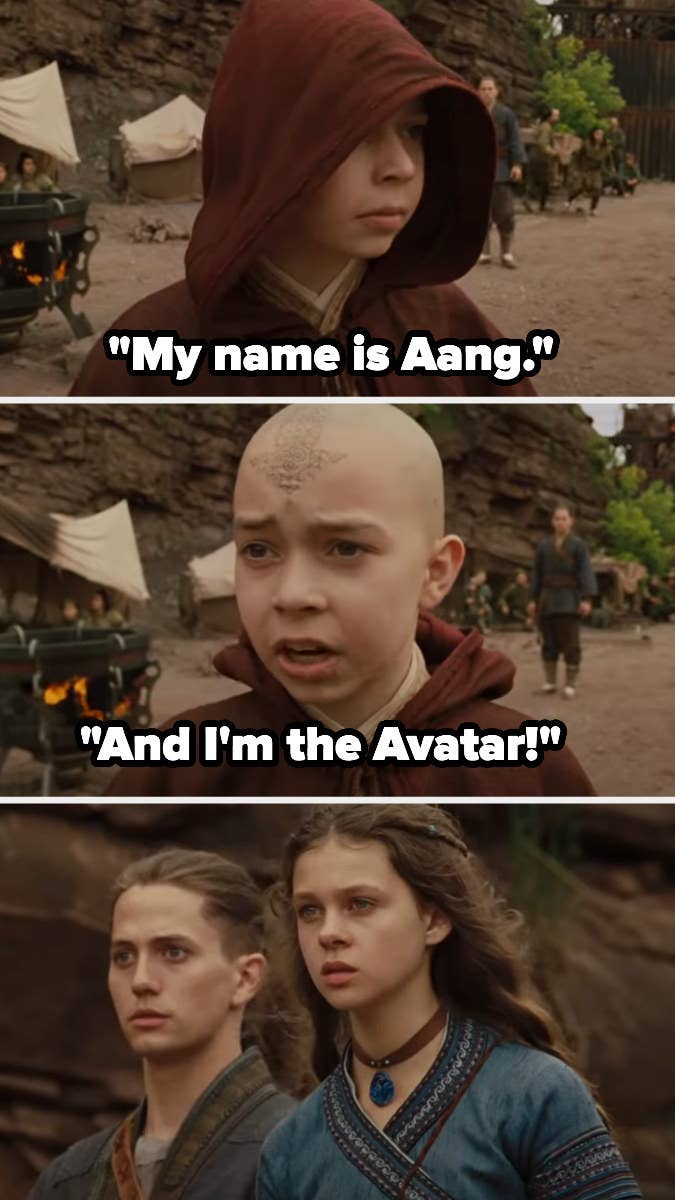 A child saying, &quot;My name is Aang,&quot; and another child responding, &quot;And I&#x27;m the Avatar!&quot;
