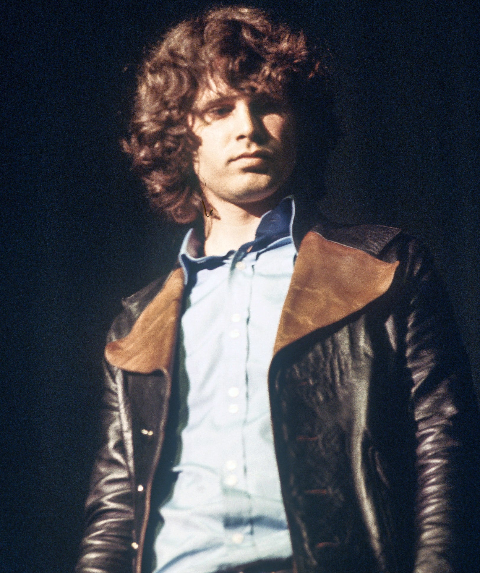 Jim Morrison looking down at something