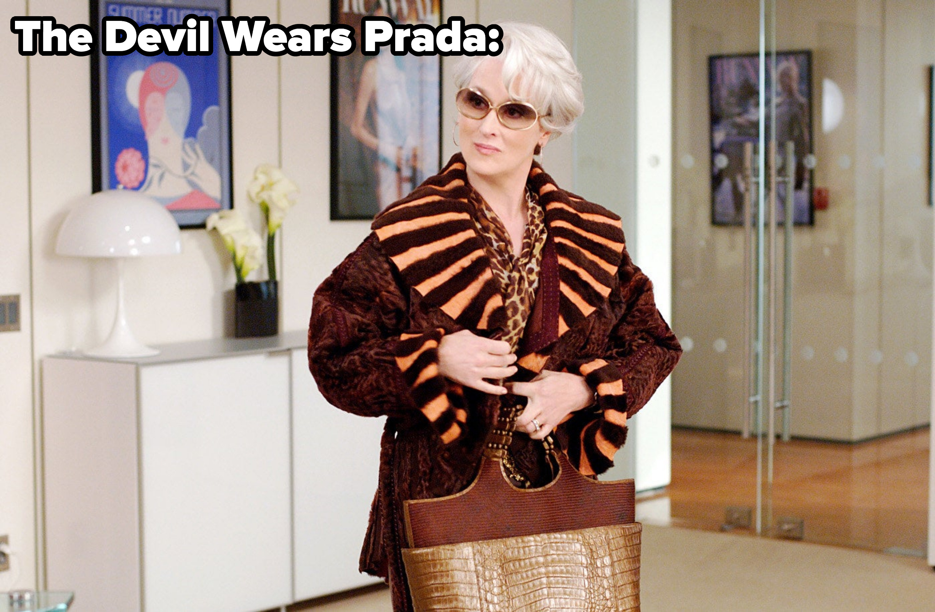 THE DEVIL WEARS PRADA, Meryl Streep (wearing a coat by Fendi)