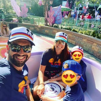 Reviewer's family wearing the hats at Disney