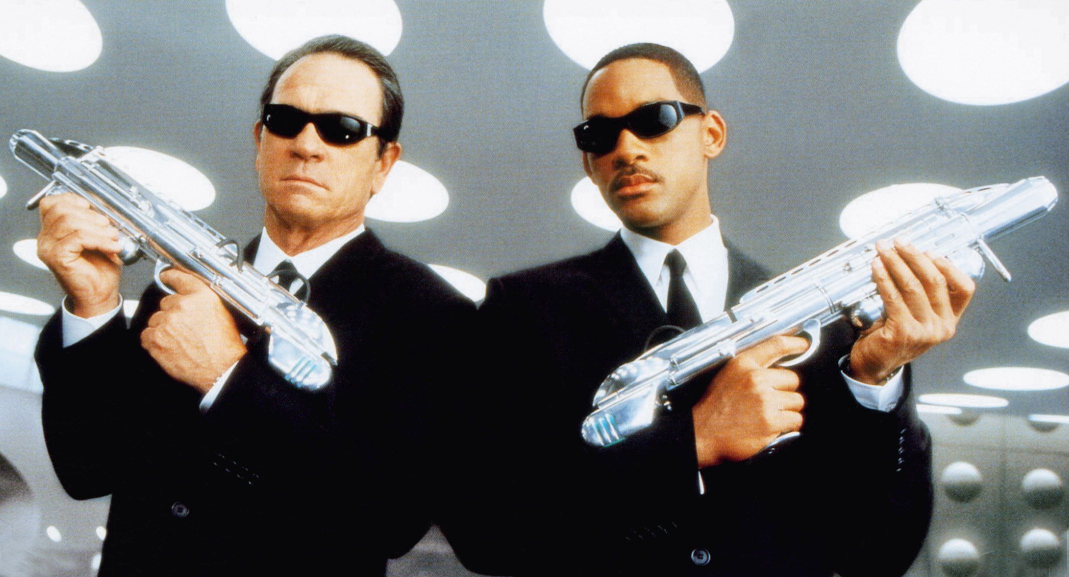 Tommy Lee Jones and Will Smith in &quot;Men in Black.&quot;