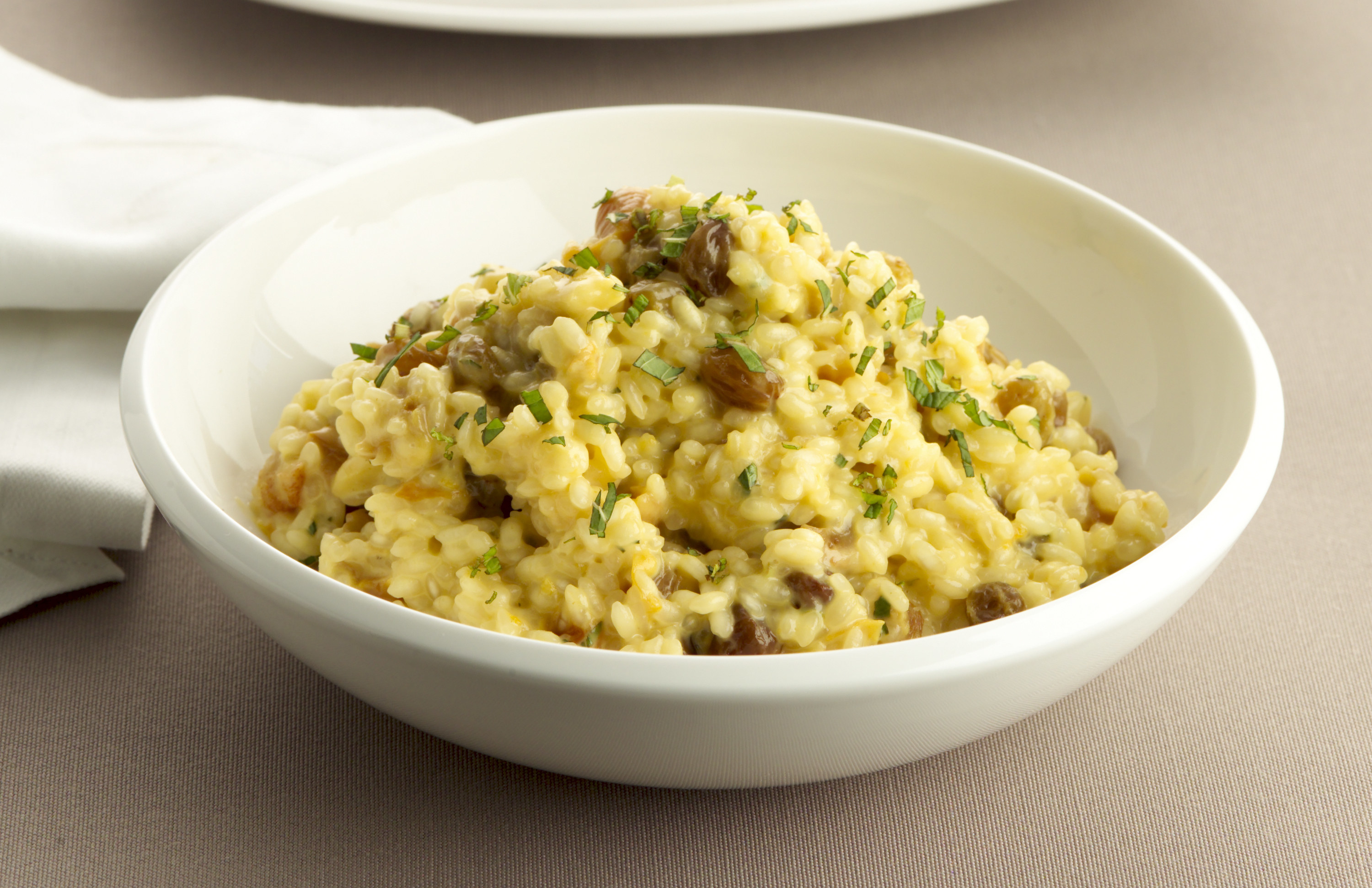 A bowl of risotto.