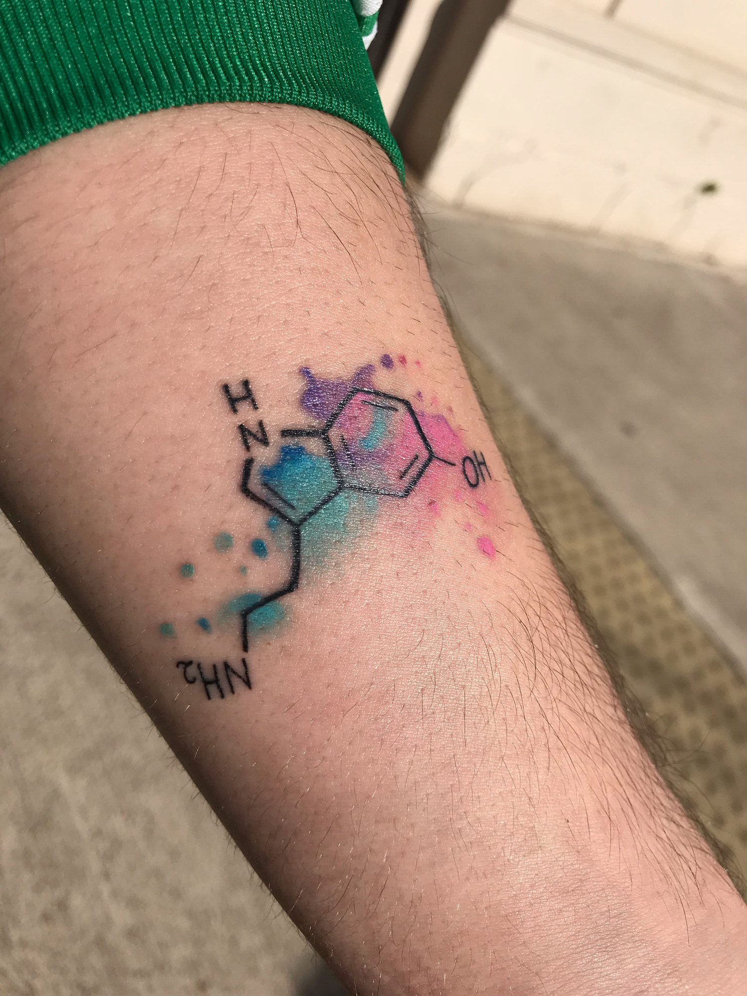 A chemistry formula tattoo on someone&#x27;s arm