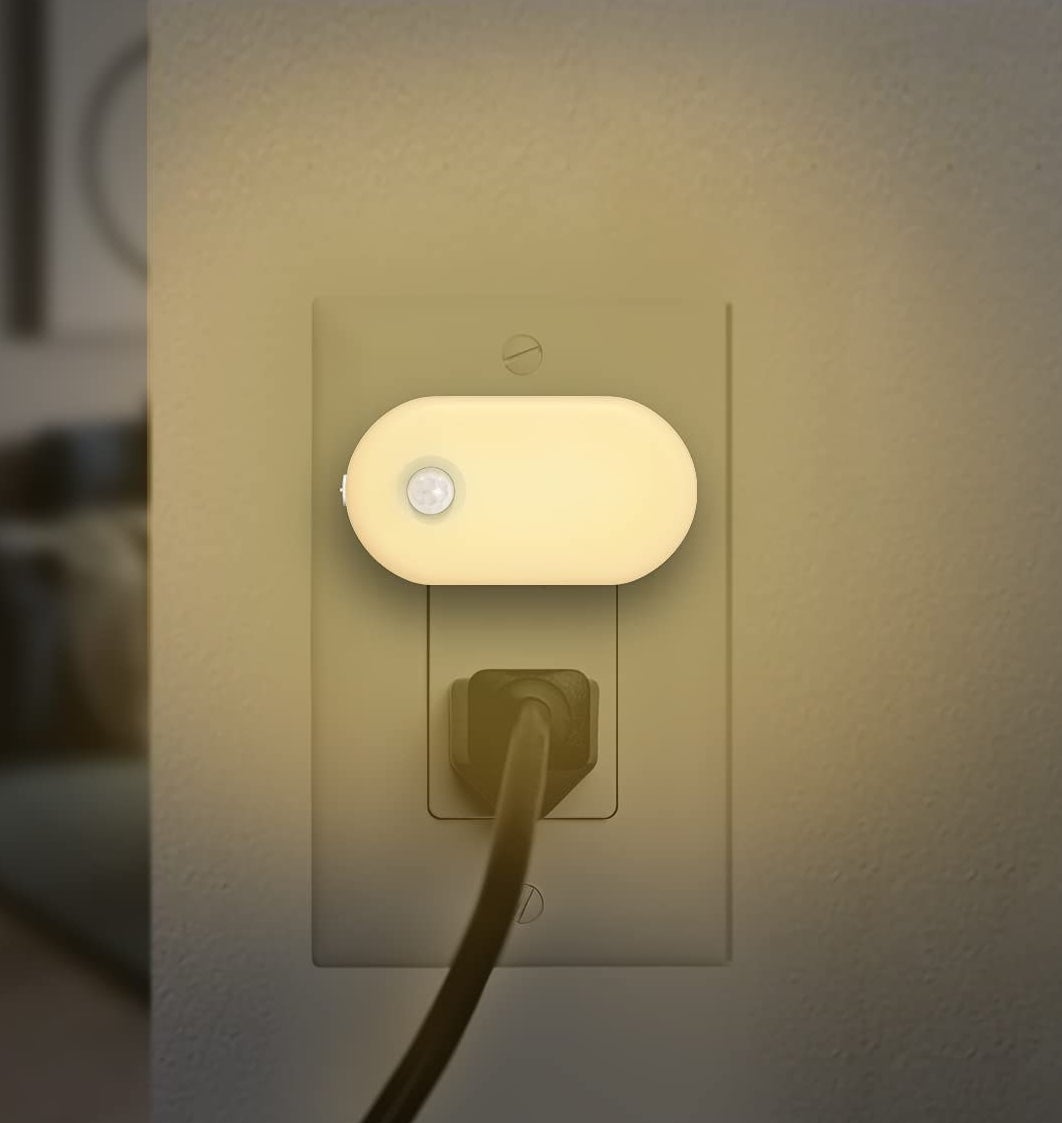a night light plugged into an outlet