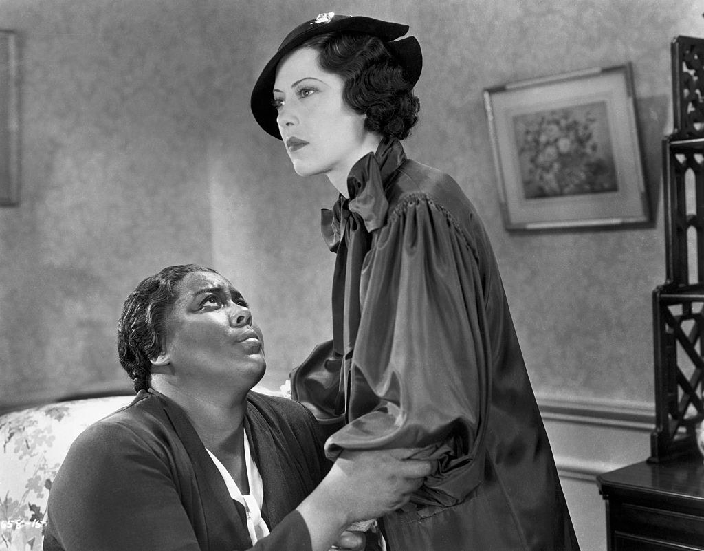 With Louise Beavers as her mother in the movie Imitation of Life