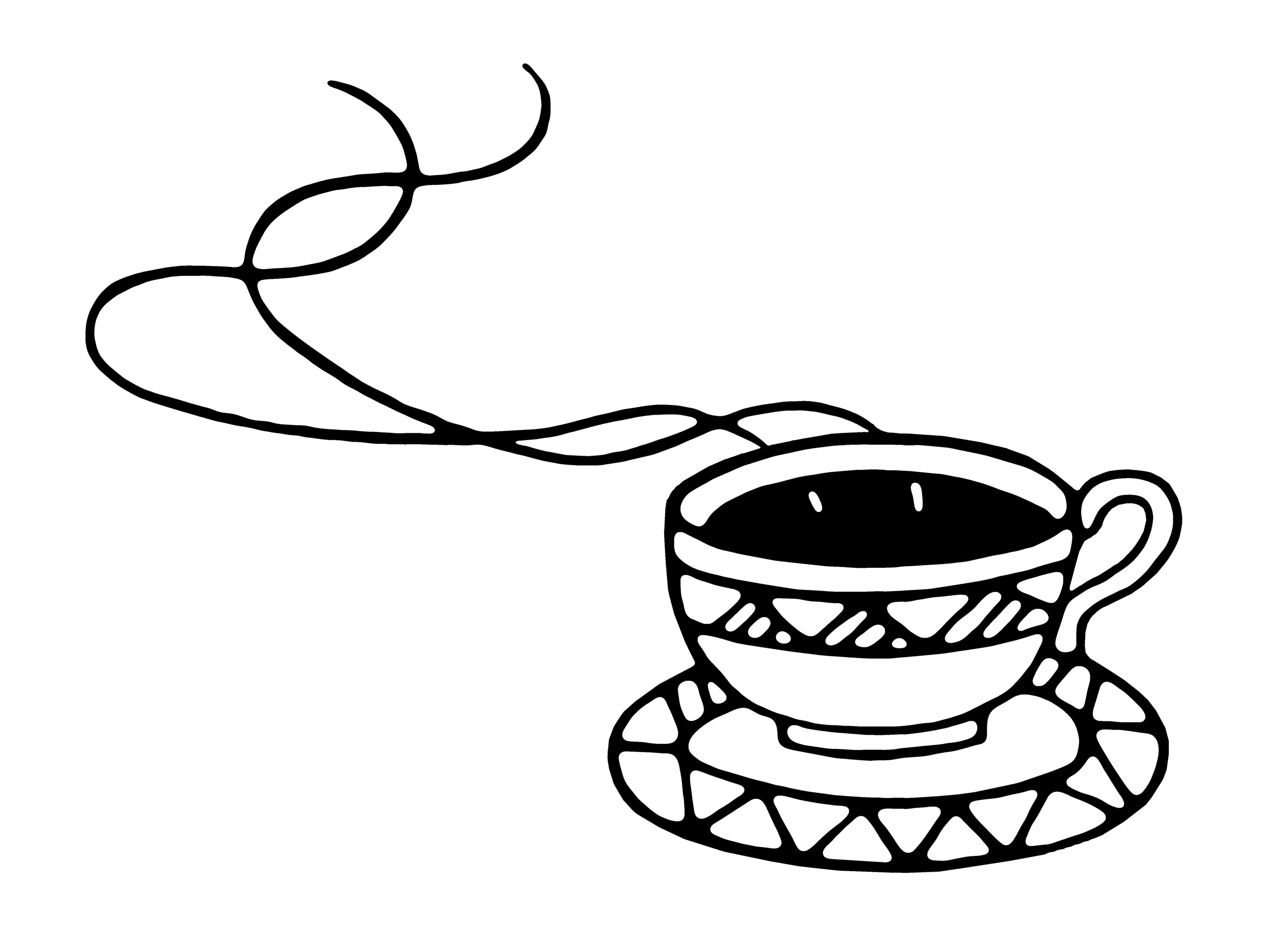 A tattoo design of a cup of coffee