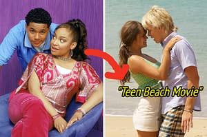 that's so raven on the left and teen beach movie on the right