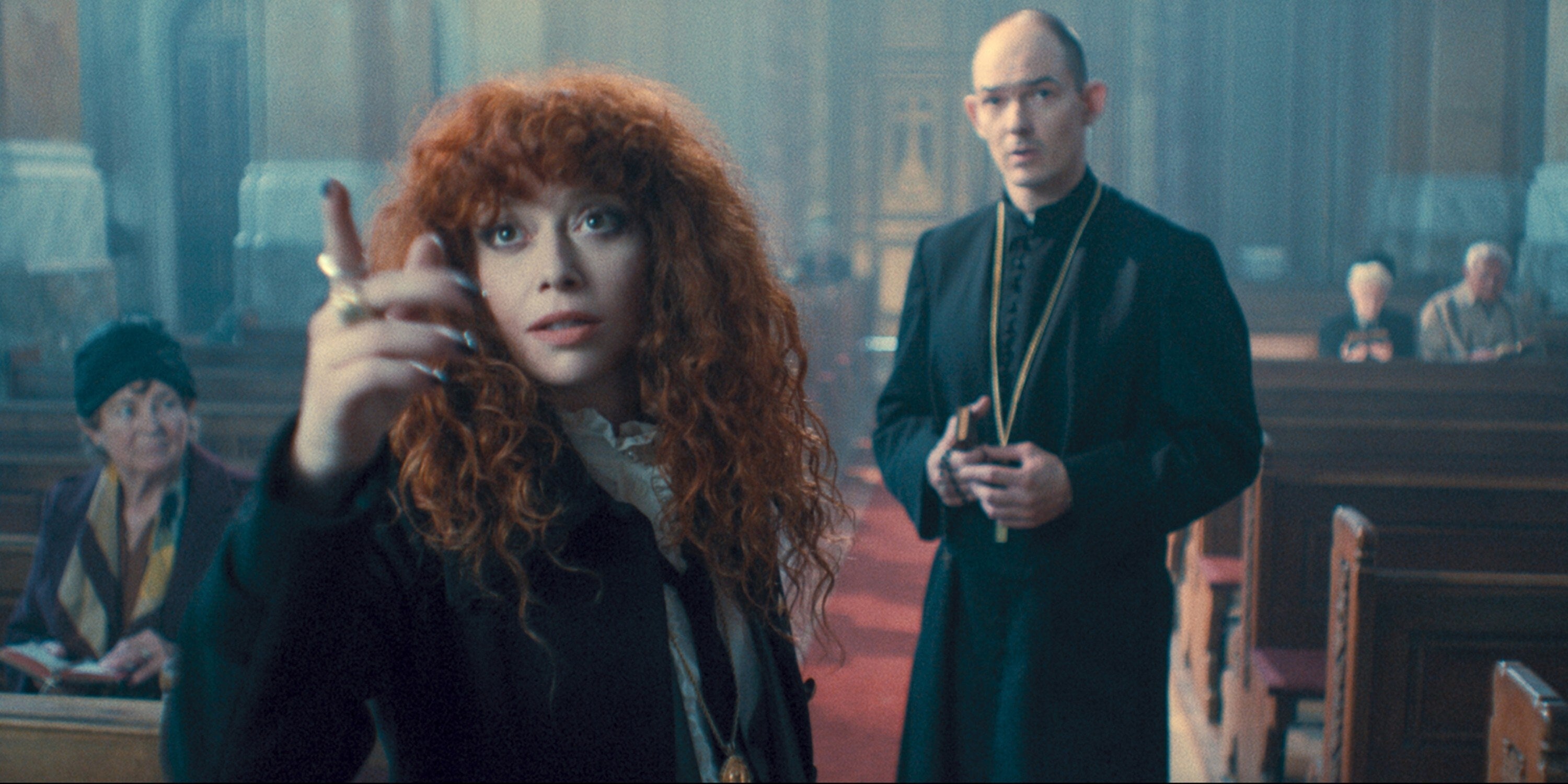 Natasha Lyonne and Akos Orosz in Russian Doll