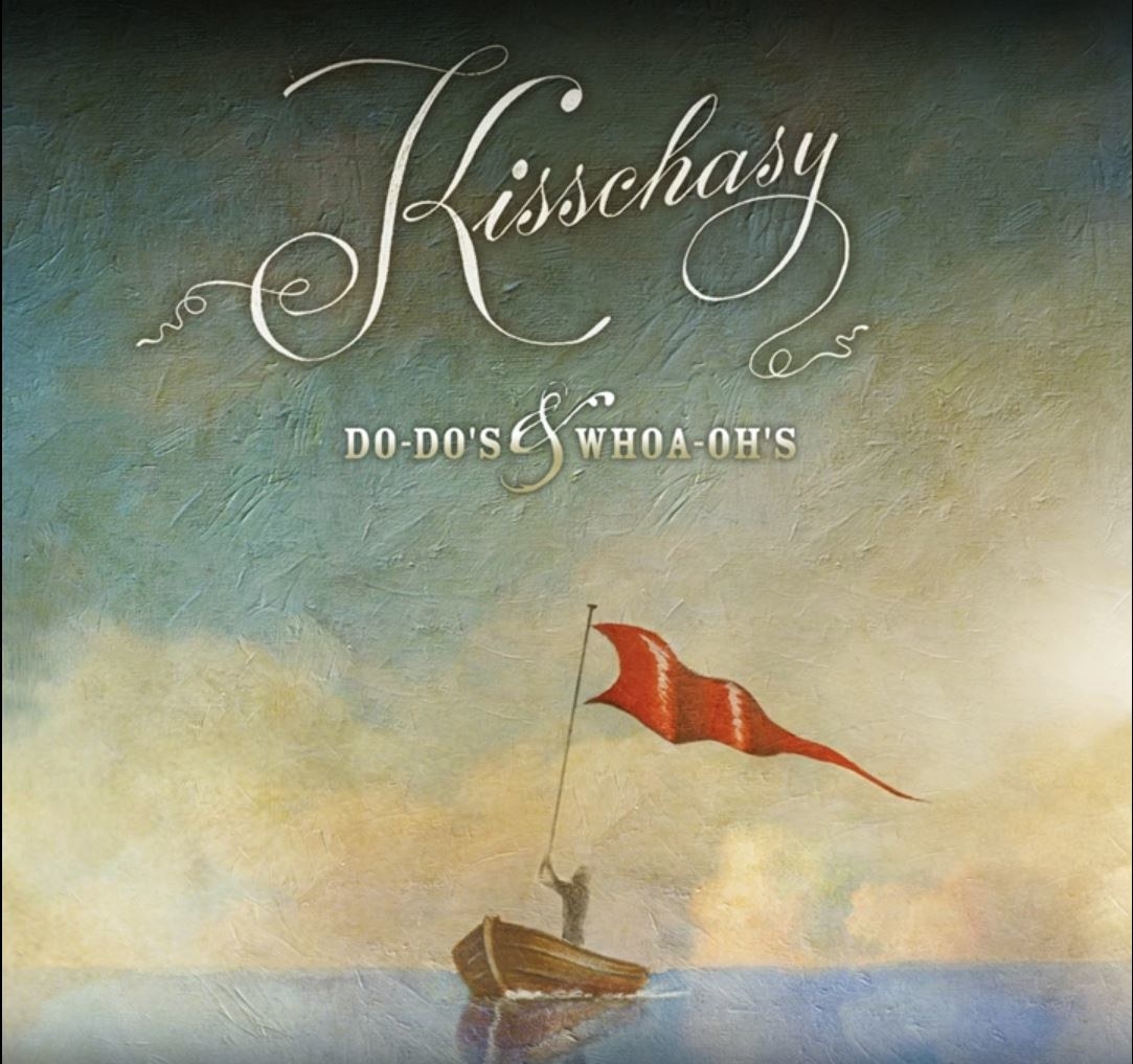 The single cover for Kisschasy&#x27;s &#x27;Do-Do&#x27;s &amp;amp; Whoa-Oh&#x27;s&#x27;: an oil-painting style image of a boat against a cloudy sky on blue water. Someone in the boat waves a triangular red flag
