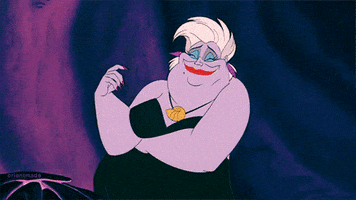 An gif of Ursula from Disney&#x27;s The Little Mermaid