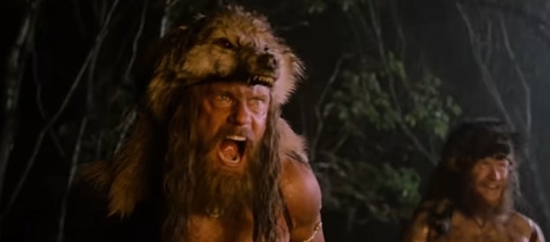 Amleth howling in his berserker clothes in &quot;The Northman&quot;