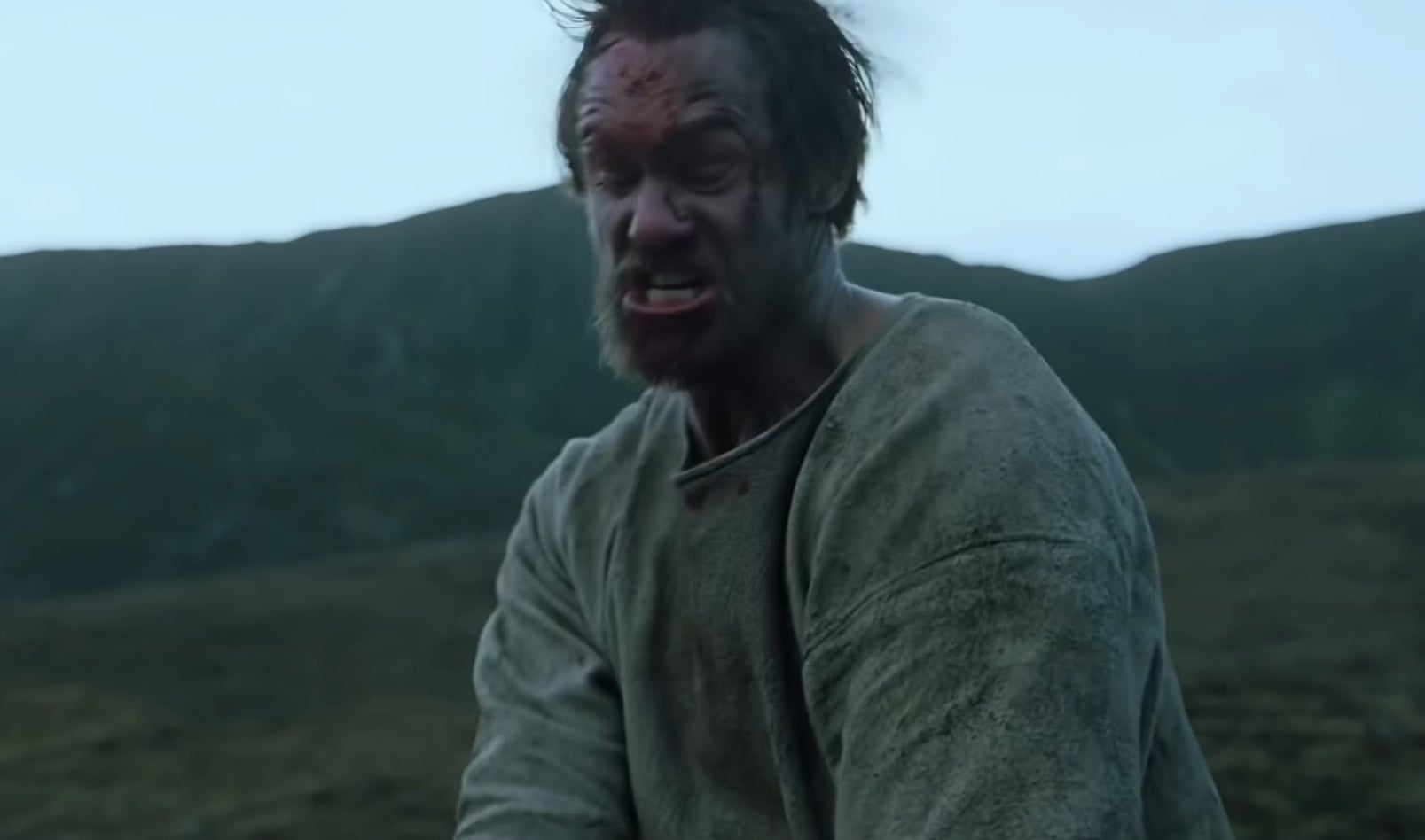 Amleth as he&#x27;s headbutting someone in &quot;The Northman&quot;