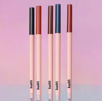 the eyeliners in various colors