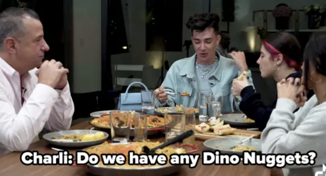 Charli asking &quot;Do we have any Dino Nuggets?&quot;