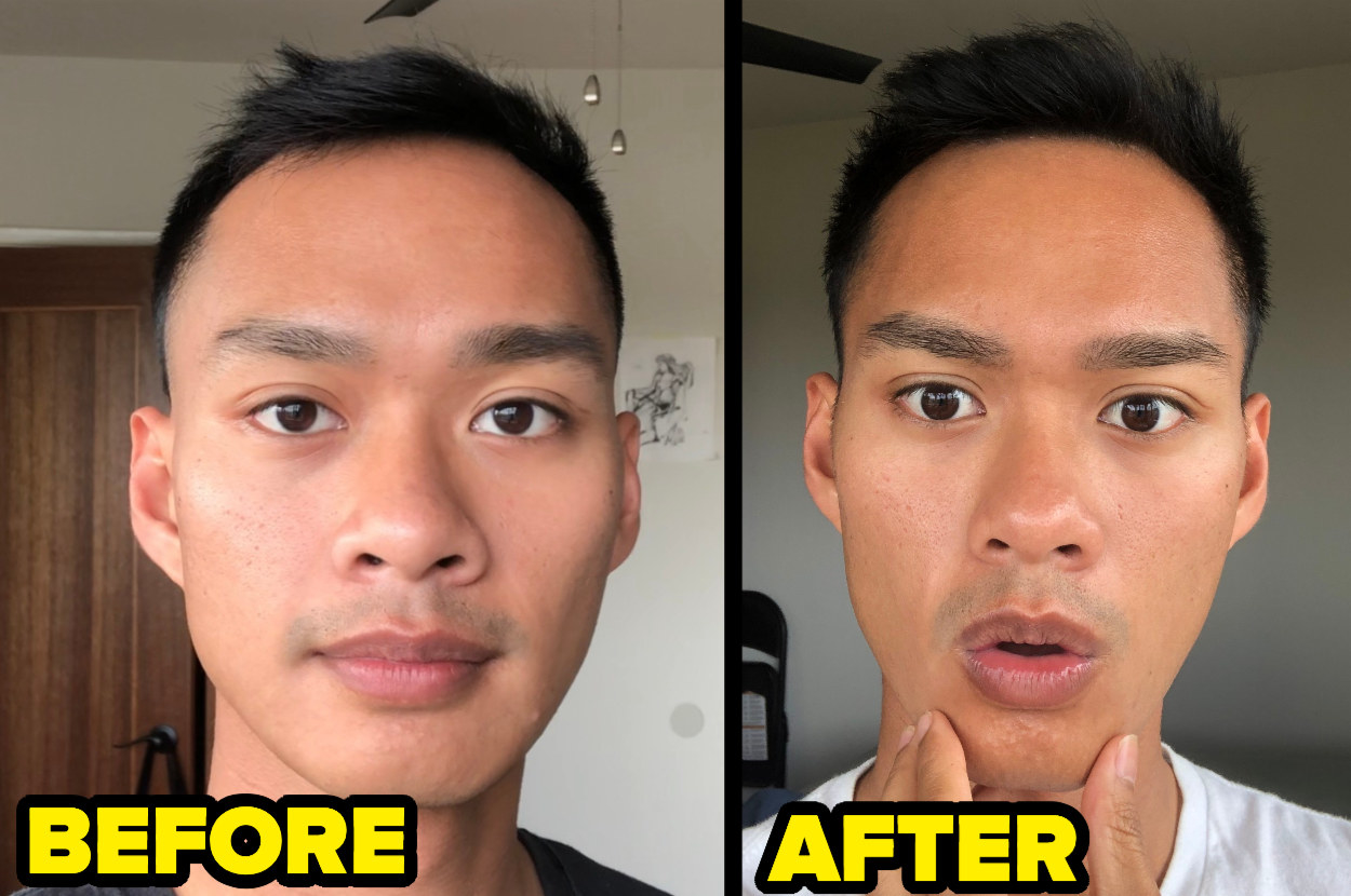 before and after with results showing great glowing skin