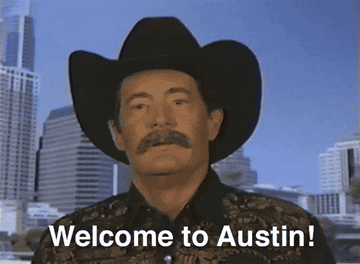 man in cowboy hat says welcome to Austin