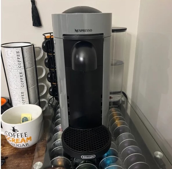 Reviewer&#x27;s photo of the Nespresso machine in the color Gray