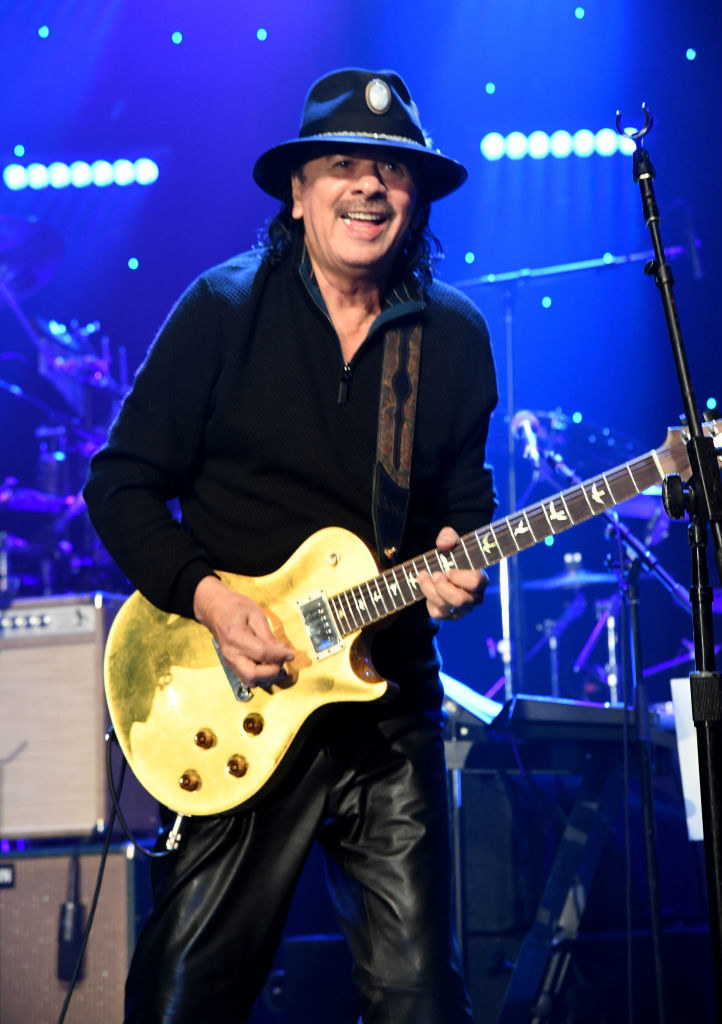 Santana performing during a Pre-Grammy event in 2020