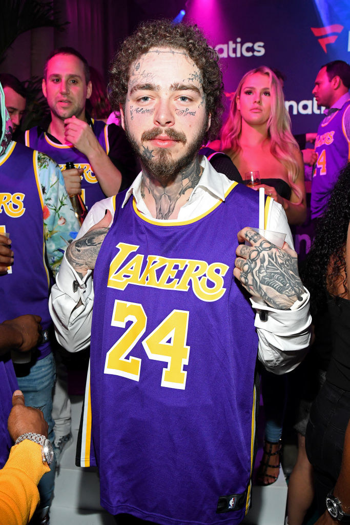 Malone at a Super Bowl party in 2020