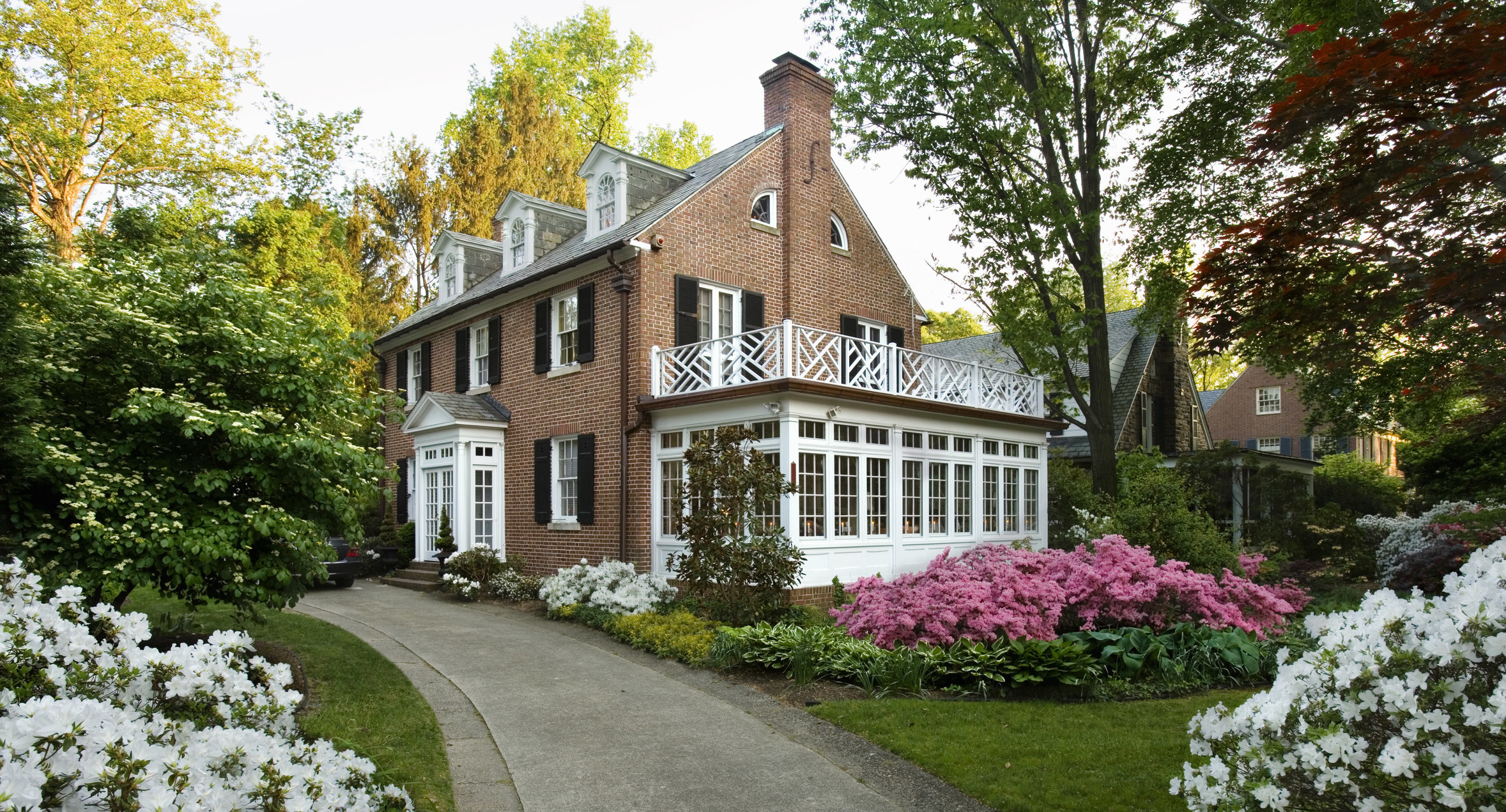 A colonial-style house