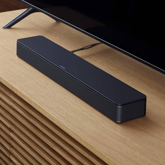 the soundbar on a stand