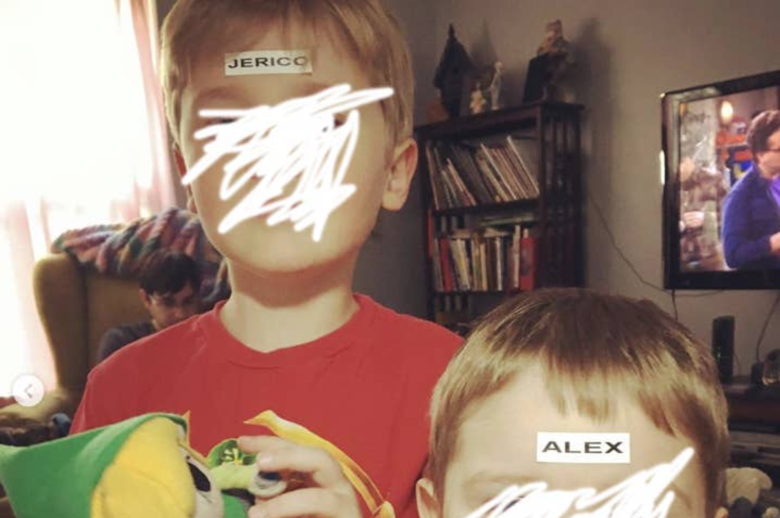 孫の名前を写真にメモ うちのおじいおばあ 今日も元気です