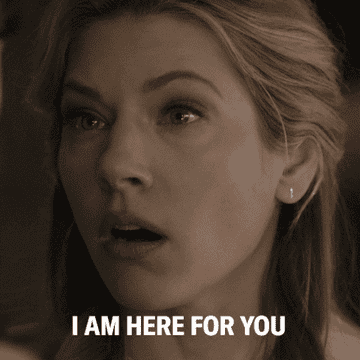 gif of Katheryn Winnick saying I am here for you