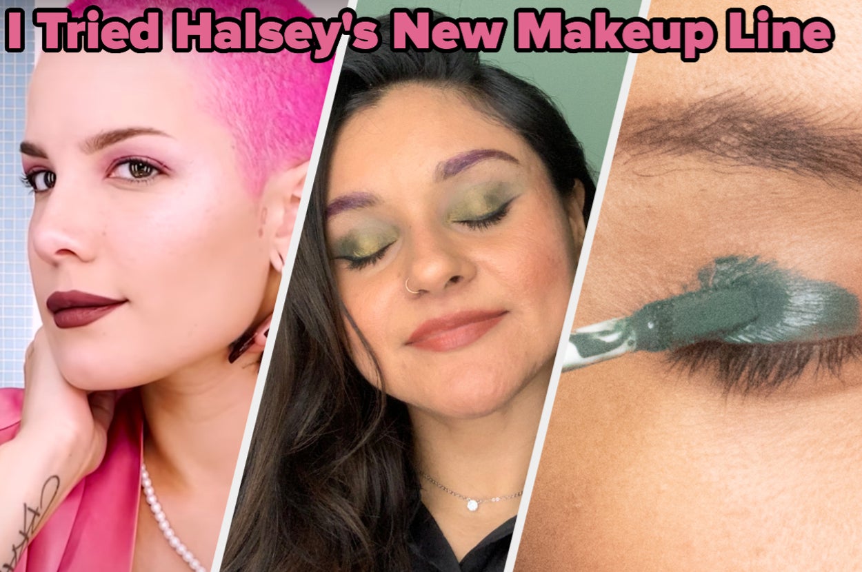 image of people trying makeup on