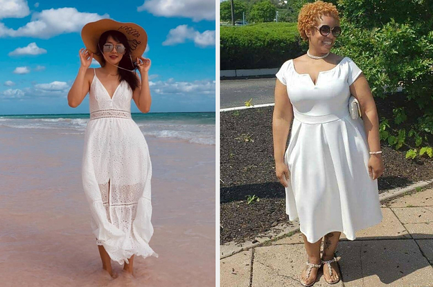 Long white hot sale sun dresses