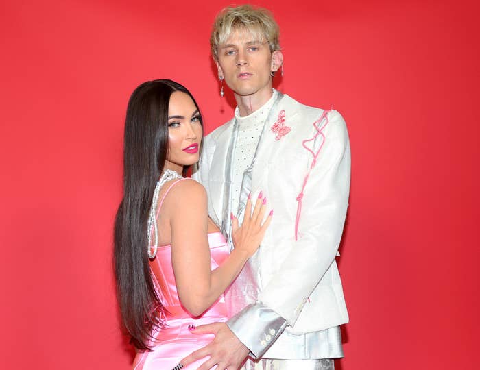 A closeup of Megan and Machine Gun Kelly