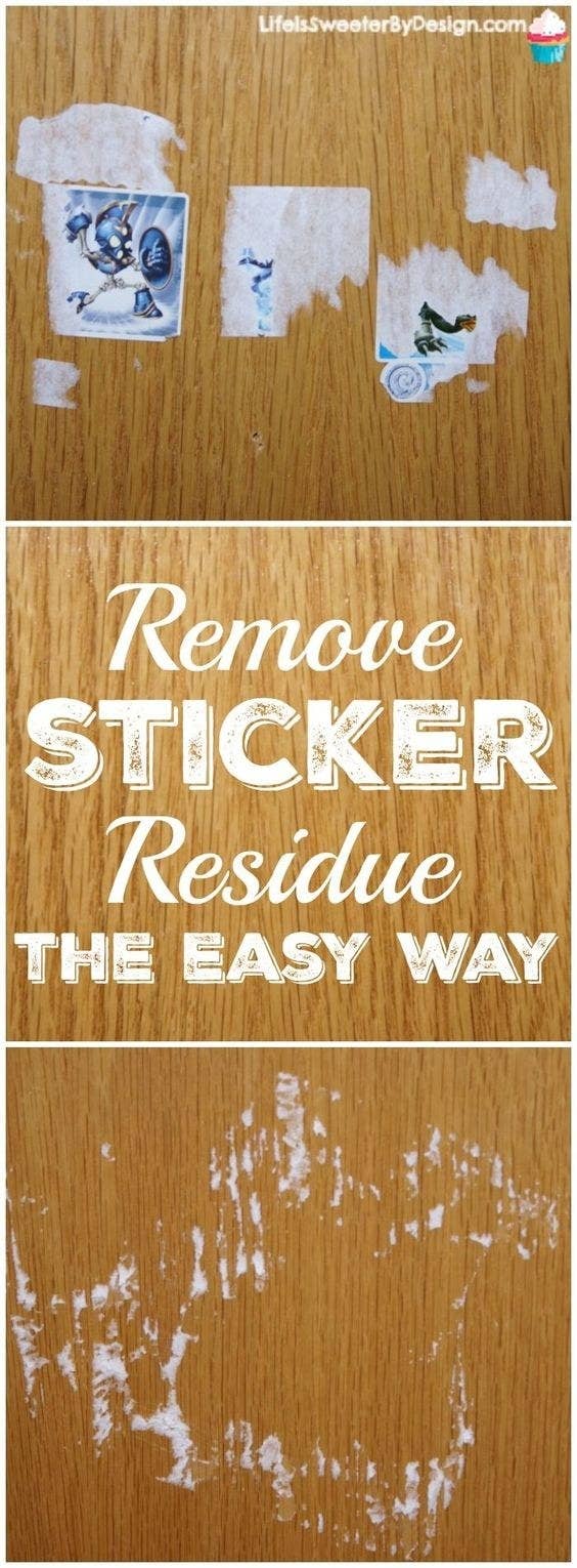 What are other ways to remove sticker residue on walls? (I already used hot  water, dish soap, toothpaste, oil, alcohol, sliding another tape) - Quora