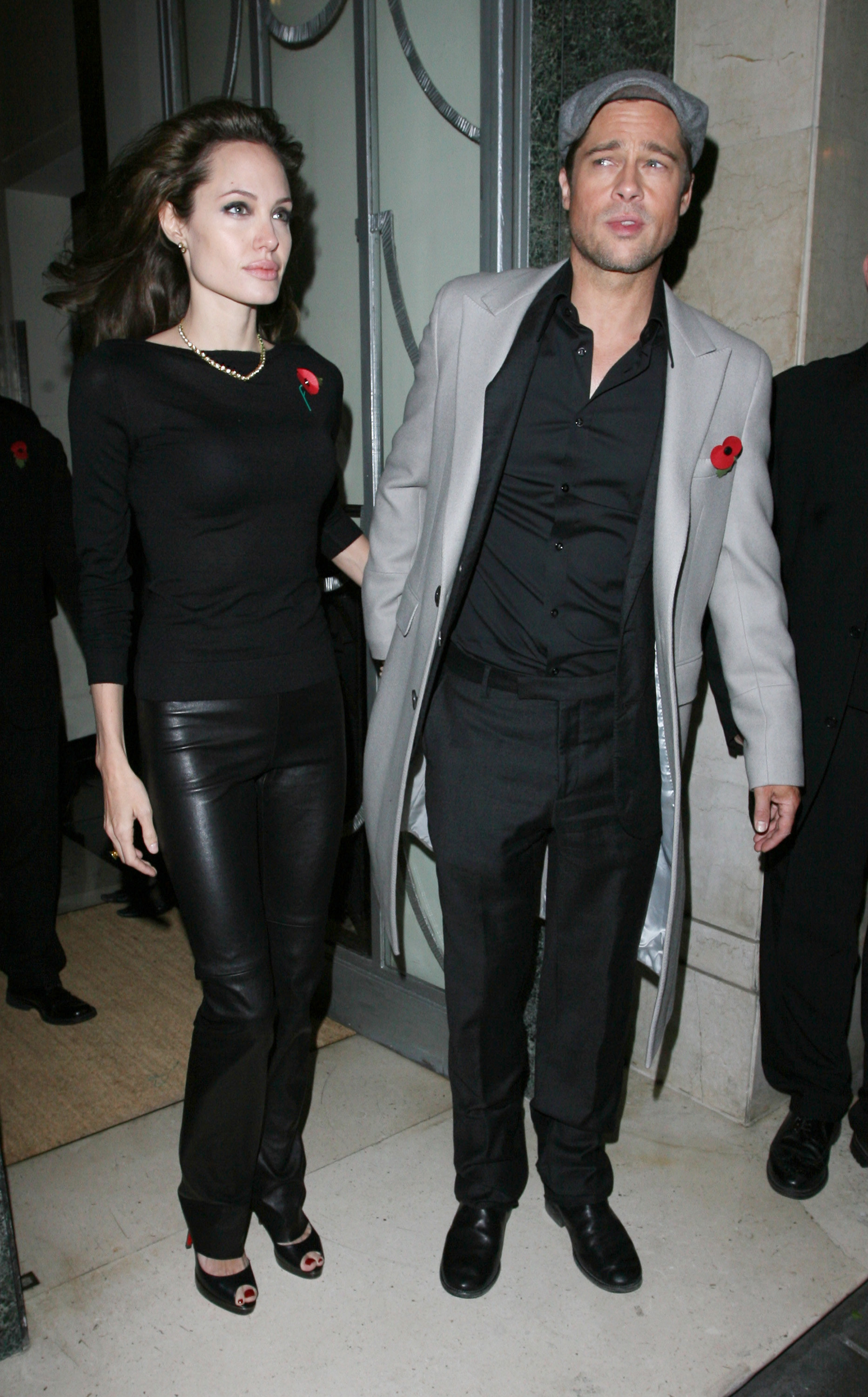 Angelina Jolie and Brad Pitt leaving Claridge&#x27;s hotel Mayfair in 2007