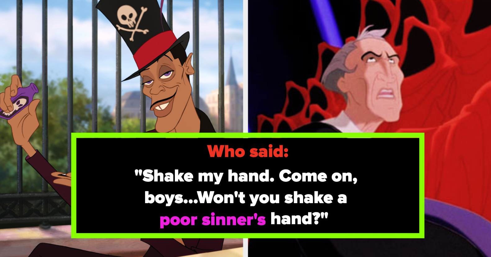 Disney Villains Quote Quiz: Level Hard, image size:1581x830