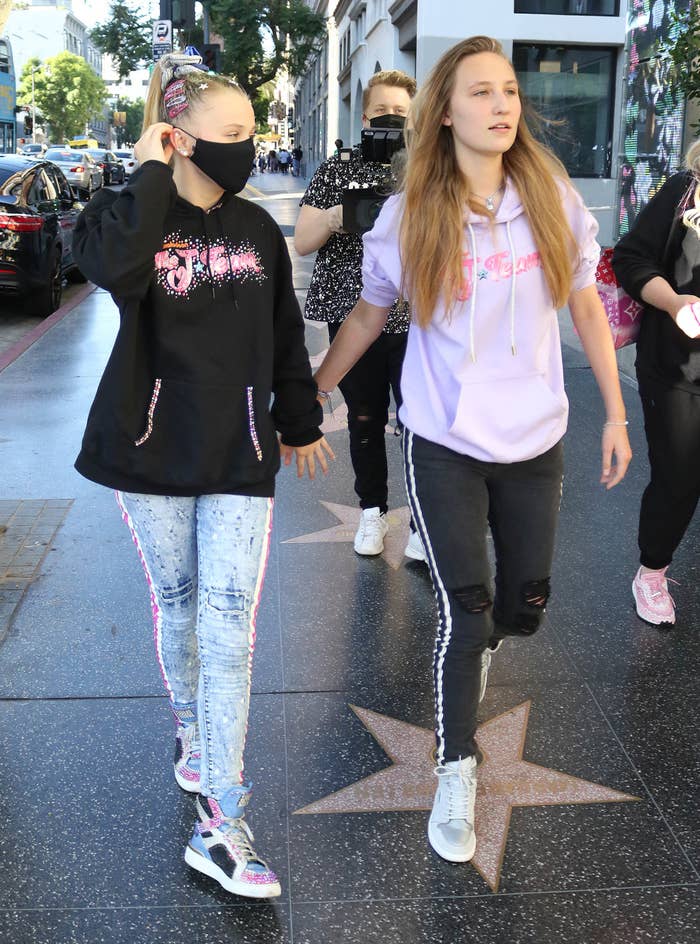 JoJo walks down the Hollywood Walk of Fame with Kylie