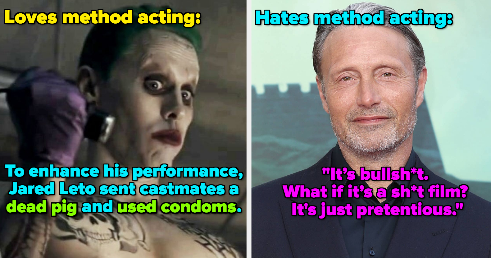 13 Actors Who Totally Despise Method Acting And 12 Who Are Notorious For It