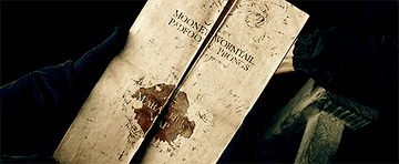 A gif of the Marauder&#x27;s Map coming to life