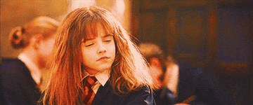 Hermione looking very shocked