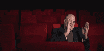 A GIF of Mark Lawson talking to the camera in the documentary