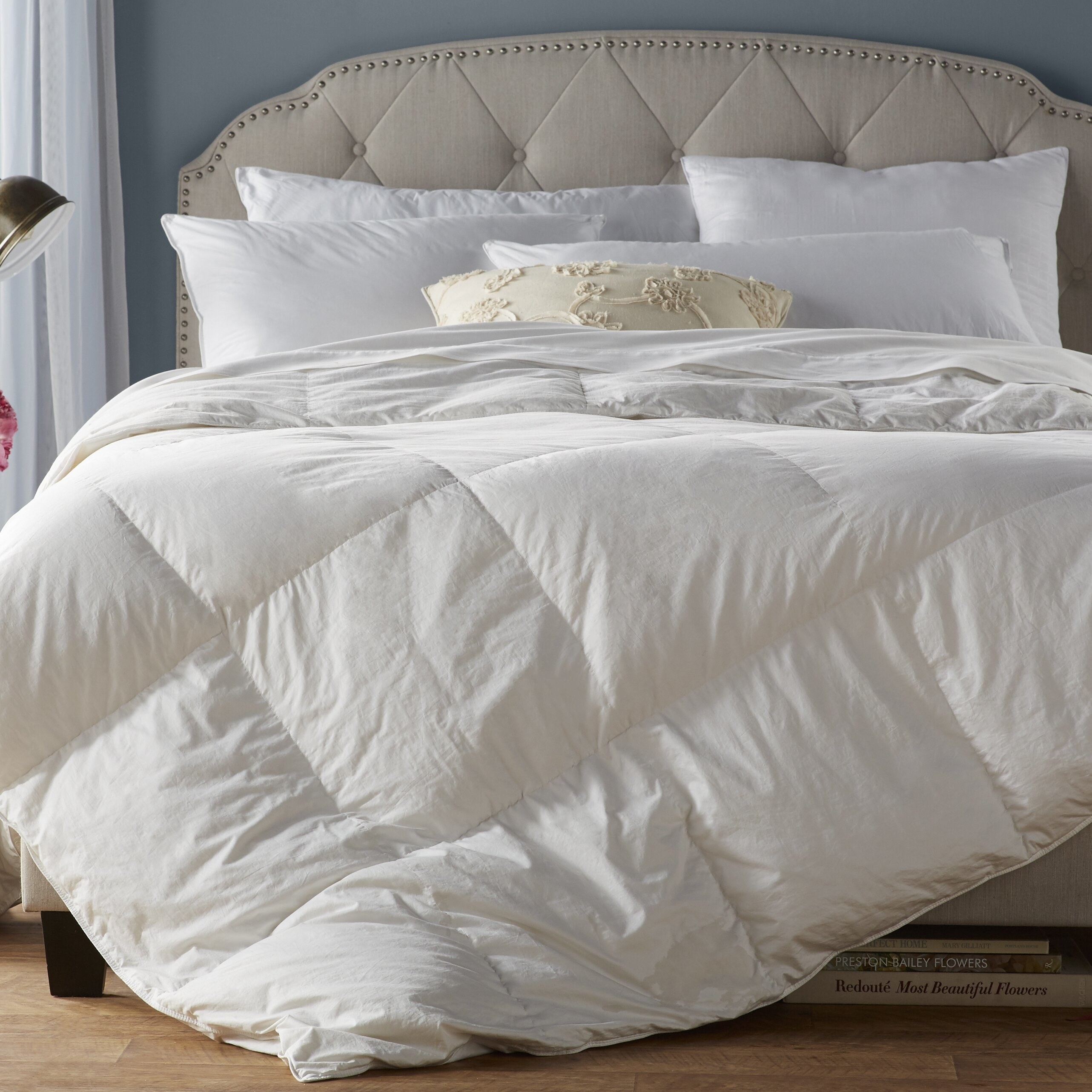 An image of a white all-season down alternative comforter