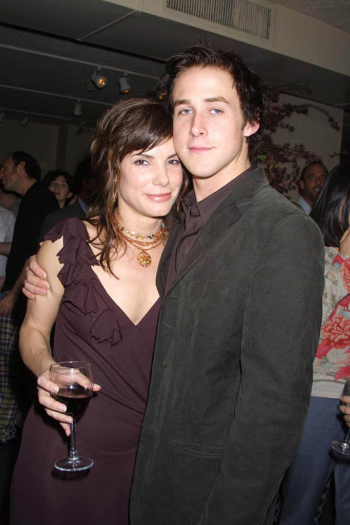 Bullock and Gosling at an after-party in 2002