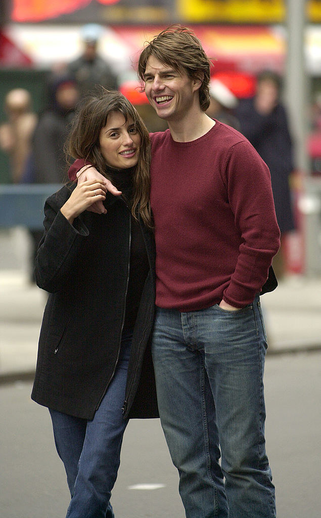 Cruz and Cruise on the set of &quot;Vanilla Sky&quot; in the early 2000s