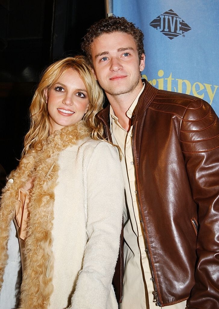 Spears and Timberlake at Spears&#x27; album release party in 2001