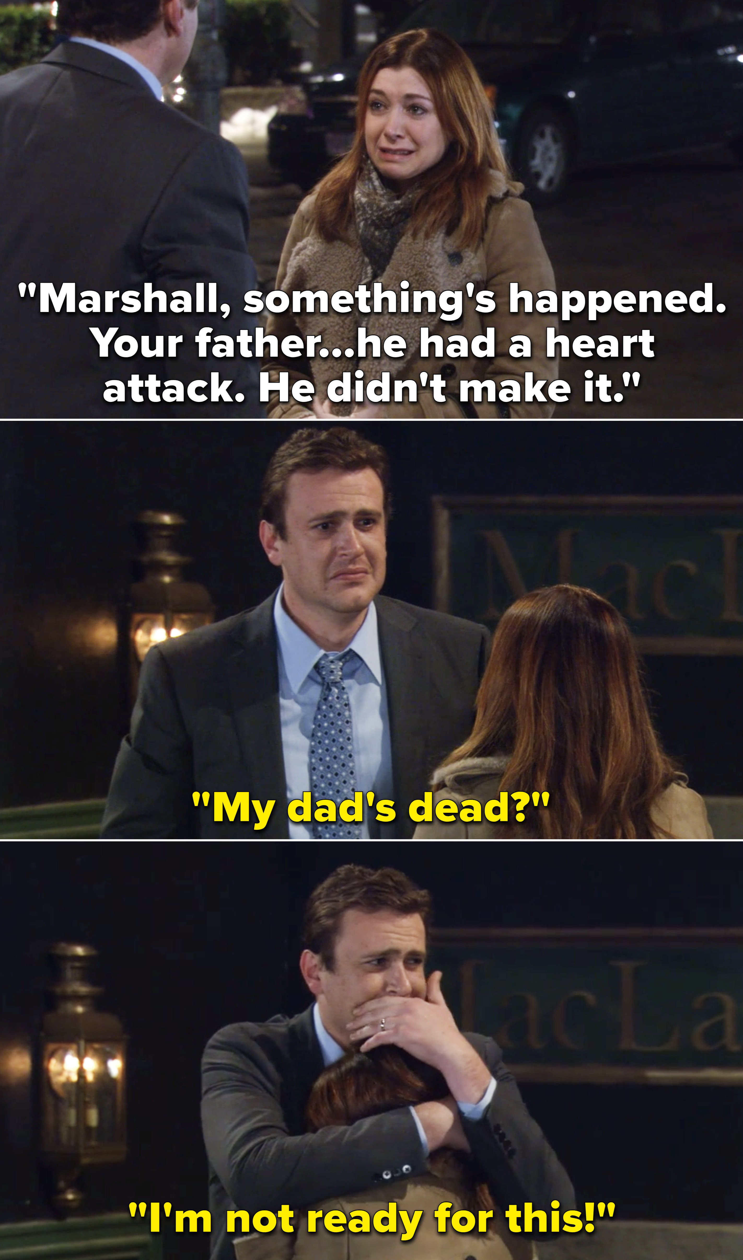 Marshall crying and saying he&#x27;s not ready for his dead to be dead