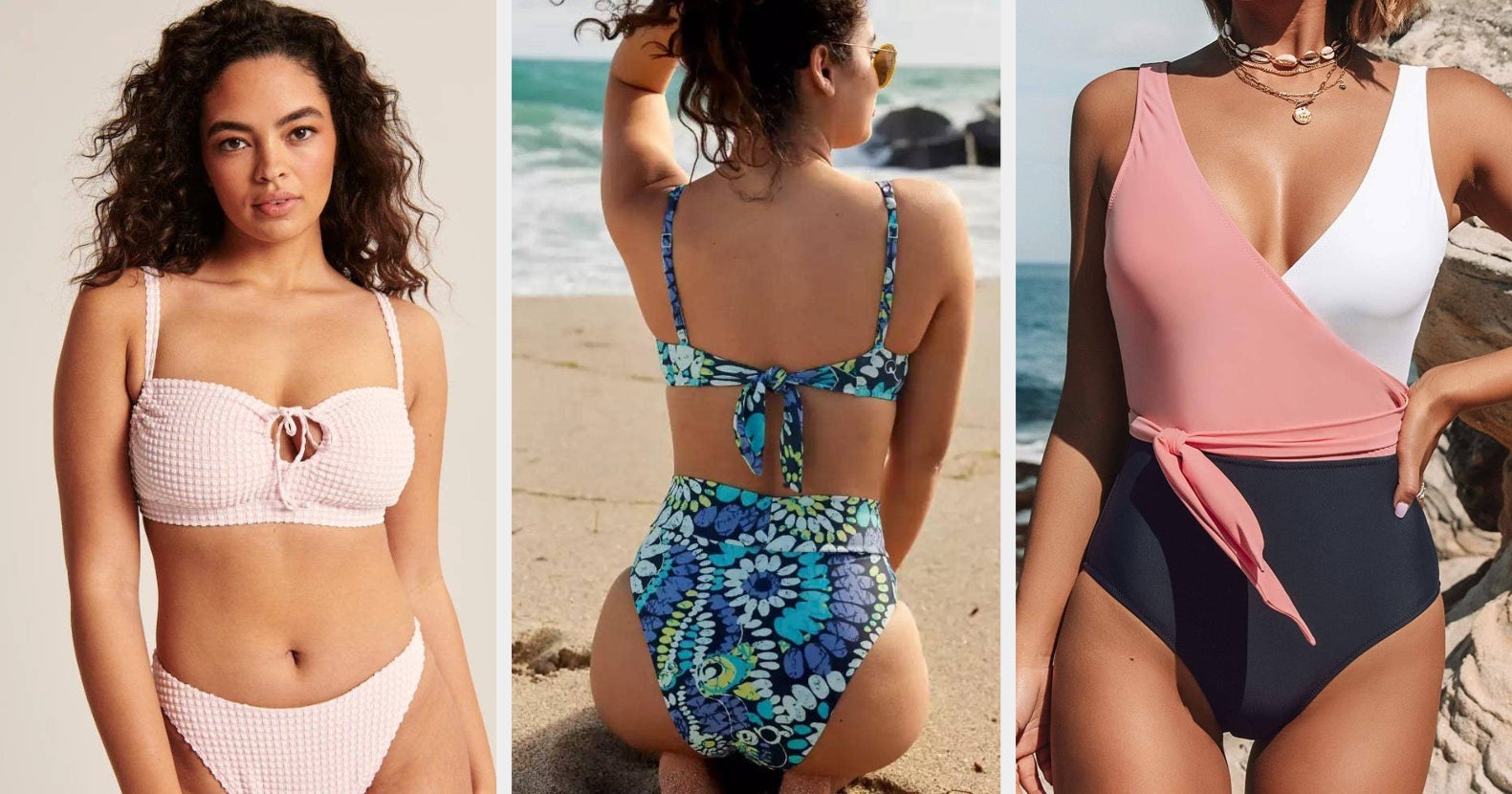 Flash Picks Women's Bikini Swimsuit Tie Dye Beachwear Triangle Swimwear  Sets Wrapped Chest Bathing Suit Summer Fashion Cozy Outfits for Girls  Female Leisure Green 6 