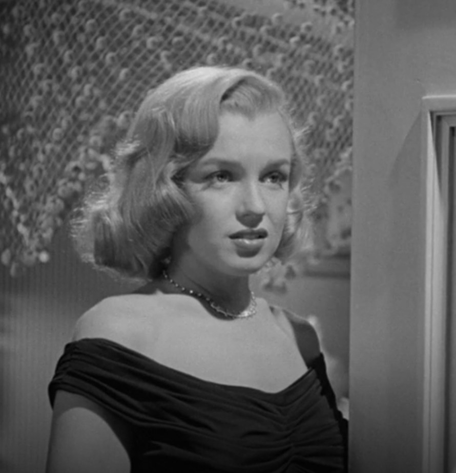 Marilyn Monroe as Angela answers the door in &quot;The Asphalt Jungle&quot;