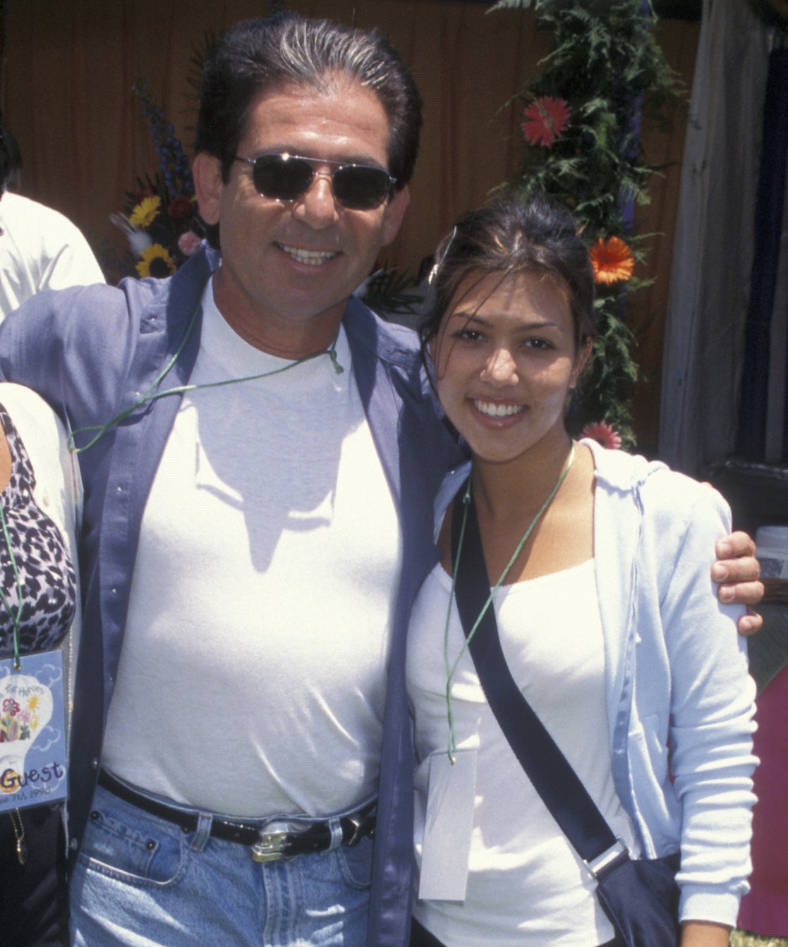 A old photo of Kourtney as a teenager and her father Robert