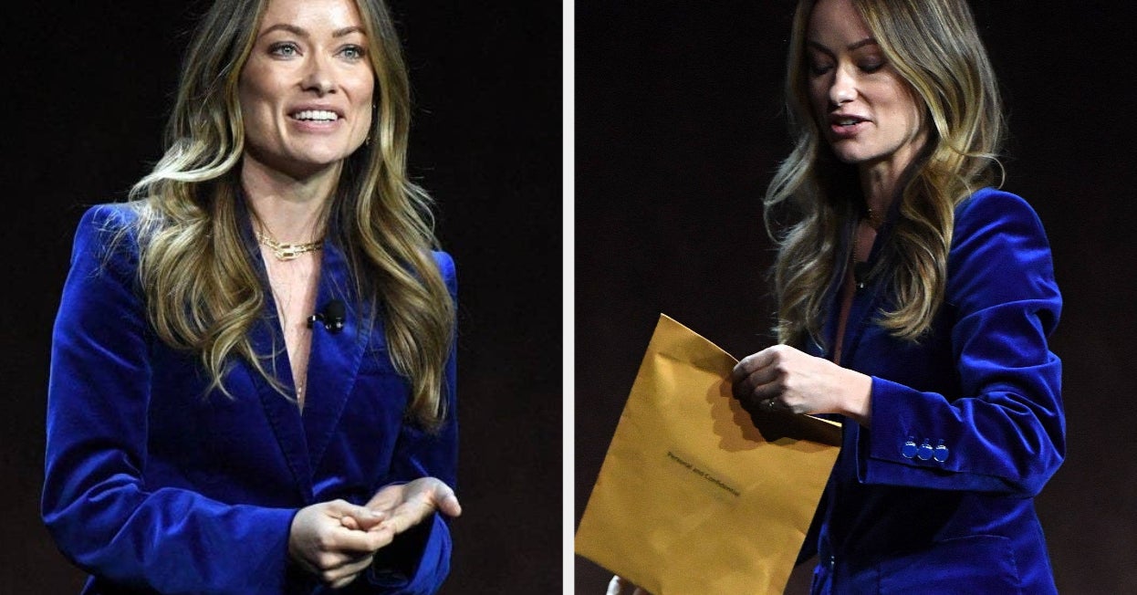 Olivia Wilde's Reaction To Being Served Custody Papers In The Middle Of Her CinemaCon Presentation Truly Deserves Its Own Oscar - BuzzFeed