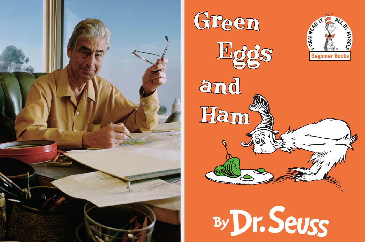 Dr Seuss and the cover of &quot;Green Eggs and Ham&quot;