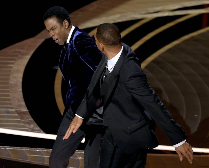 Will Smith slapping Chris Rock on stage