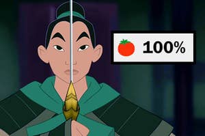 mulan with a 100% fresh rating next to her